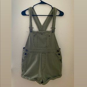 Brandy Melville Forest Green Overall Shorts
